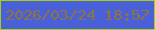 文字の大きさ：5、枠の色：a7d10f、背景の色：4960d8、文字の色：90753b 無料ブログパーツのブログ時計