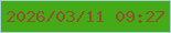 文字の大きさ：3、枠の色：a7d3d8、背景の色：44ab16、文字の色：925031 無料ブログパーツのブログ時計