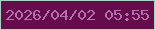文字の大きさ：5、枠の色：a7d4c5、背景の色：670c4b、文字の色：b46eb2 無料ブログパーツのブログ時計