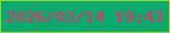 文字の大きさ：3、枠の色：a7d515、背景の色：08ab71、文字の色：f72b5f 無料ブログパーツのブログ時計