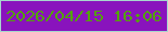文字の大きさ：2、枠の色：a7d6ce、背景の色：8913bd、文字の色：54a20b 無料ブログパーツのブログ時計