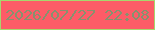 文字の大きさ：2、枠の色：a7d76d、背景の色：fd5c67、文字の色：86926e 無料ブログパーツのブログ時計
