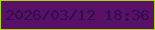 文字の大きさ：1、枠の色：a7da06、背景の色：591069、文字の色：2f0e46 無料ブログパーツのブログ時計
