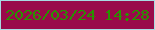 文字の大きさ：4、枠の色：a7dbe2、背景の色：990a4a、文字の色：289200 無料ブログパーツのブログ時計