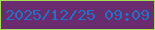 文字の大きさ：3、枠の色：a7dd56、背景の色：6b2c6f、文字の色：2371c3 無料ブログパーツのブログ時計