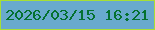 文字の大きさ：5、枠の色：a7df35、背景の色：69aacd、文字の色：04712f 無料ブログパーツのブログ時計