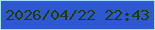 文字の大きさ：5、枠の色：a7dffb、背景の色：2e58cf、文字の色：253c00 無料ブログパーツのブログ時計