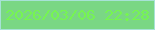 文字の大きさ：5、枠の色：a7e2d6、背景の色：7ad784、文字の色：76f551 無料ブログパーツのブログ時計