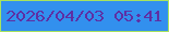 文字の大きさ：2、枠の色：a7e35e、背景の色：3290ee、文字の色：5e2fa4 無料ブログパーツのブログ時計