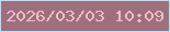 文字の大きさ：2、枠の色：a7e5ff、背景の色：a16e7e、文字の色：edbfc2 無料ブログパーツのブログ時計