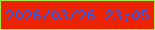 文字の大きさ：5、枠の色：a7e942、背景の色：eb2301、文字の色：2b5af2 無料ブログパーツのブログ時計