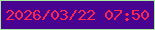 文字の大きさ：5、枠の色：a7e99e、背景の色：480491、文字の色：fb2753 無料ブログパーツのブログ時計