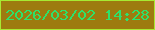 文字の大きさ：1、枠の色：a7ea32、背景の色：9d7b0f、文字の色：2de26a 無料ブログパーツのブログ時計