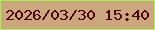 文字の大きさ：1、枠の色：a7f053、背景の色：caa77c、文字の色：4e0212 無料ブログパーツのブログ時計