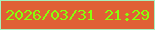 文字の大きさ：1、枠の色：a7f0bd、背景の色：e06035、文字の色：88ff0b 無料ブログパーツのブログ時計
