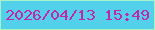 文字の大きさ：1、枠の色：a7f1c8、背景の色：54d1ea、文字の色：c028a9 無料ブログパーツのブログ時計