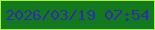 文字の大きさ：4、枠の色：a7f246、背景の色：12791f、文字の色：302da8 無料ブログパーツのブログ時計