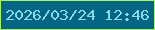 文字の大きさ：2、枠の色：a7f465、背景の色：046685、文字の色：88dbe9 無料ブログパーツのブログ時計