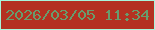 文字の大きさ：2、枠の色：a7f5db、背景の色：b43021、文字の色：689b6d 無料ブログパーツのブログ時計