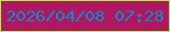 文字の大きさ：3、枠の色：a7f63e、背景の色：b01761、文字の色：1486cc 無料ブログパーツのブログ時計