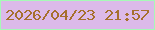 文字の大きさ：3、枠の色：a7f9b7、背景の色：dcbae9、文字の色：a66f2c 無料ブログパーツのブログ時計