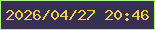 文字の大きさ：4、枠の色：a7fa7e、背景の色：392f52、文字の色：ecce4a 無料ブログパーツのブログ時計