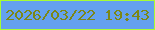 文字の大きさ：2、枠の色：a7fd33、背景の色：64a1ee、文字の色：7c8715 無料ブログパーツのブログ時計
