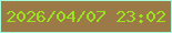 文字の大きさ：2、枠の色：a7fdd9、背景の色：9c7a48、文字の色：9be31c 無料ブログパーツのブログ時計