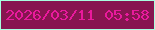 文字の大きさ：1、枠の色：a7ffdf、背景の色：871550、文字の色：e91a9d 無料ブログパーツのブログ時計