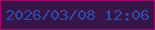 文字の大きさ：4、枠の色：a80472、背景の色：381447、文字の色：2a4daf 無料ブログパーツのブログ時計