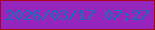 文字の大きさ：2、枠の色：a8051b、背景の色：9525bd、文字の色：1473b4 無料ブログパーツのブログ時計