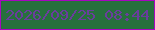 文字の大きさ：4、枠の色：a805c0、背景の色：27703d、文字の色：6a3d9d 無料ブログパーツのブログ時計