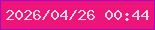 文字の大きさ：1、枠の色：a808c2、背景の色：ed157a、文字の色：fcd4dd 無料ブログパーツのブログ時計