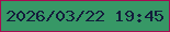 文字の大きさ：5、枠の色：a80a51、背景の色：379866、文字の色：141d3c 無料ブログパーツのブログ時計