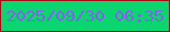 文字の大きさ：5、枠の色：a80b16、背景の色：0ad56f、文字の色：8b5cf3 無料ブログパーツのブログ時計