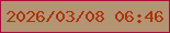 文字の大きさ：2、枠の色：a80b3b、背景の色：b49573、文字の色：ac330d 無料ブログパーツのブログ時計