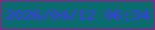 文字の大きさ：3、枠の色：a8138e、背景の色：0a6c6f、文字の色：4732ef 無料ブログパーツのブログ時計