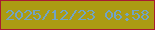文字の大きさ：3、枠の色：a81a32、背景の色：ab9b13、文字の色：71a3c4 無料ブログパーツのブログ時計