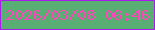 文字の大きさ：1、枠の色：a81beb、背景の色：59af73、文字の色：fe44b9 無料ブログパーツのブログ時計