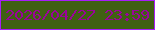 文字の大きさ：3、枠の色：a81cf9、背景の色：406013、文字の色：9a039b 無料ブログパーツのブログ時計