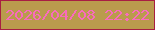 文字の大きさ：4、枠の色：a81e42、背景の色：ba9b4d、文字の色：f96bbd 無料ブログパーツのブログ時計
