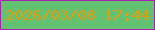 文字の大きさ：4、枠の色：a821ac、背景の色：63c271、文字の色：e59d0d 無料ブログパーツのブログ時計