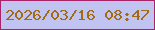 文字の大きさ：5、枠の色：a82368、背景の色：c1c4f1、文字の色：a46a11 無料ブログパーツのブログ時計