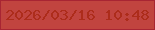 文字の大きさ：4、枠の色：a82533、背景の色：c1443f、文字の色：ad2c1b 無料ブログパーツのブログ時計