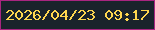 文字の大きさ：5、枠の色：a82580、背景の色：19232b、文字の色：fed74f 無料ブログパーツのブログ時計
