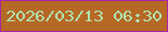 文字の大きさ：3、枠の色：a827aa、背景の色：b66825、文字の色：afe4b2 無料ブログパーツのブログ時計