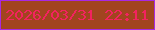 文字の大きさ：4、枠の色：a829e2、背景の色：a2441f、文字の色：f2235f 無料ブログパーツのブログ時計