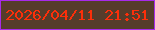 文字の大きさ：3、枠の色：a82aea、背景の色：563c2b、文字の色：fd2f0a 無料ブログパーツのブログ時計