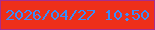 文字の大きさ：3、枠の色：a82d8d、背景の色：ee2f1a、文字の色：398dfb 無料ブログパーツのブログ時計