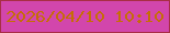 文字の大きさ：5、枠の色：a82e45、背景の色：d246ac、文字の色：c56d06 無料ブログパーツのブログ時計